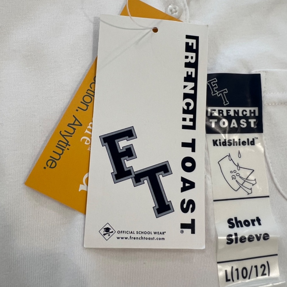 French Toast Girl's KidShield Polo Short Sleeve Polo Shirt--Size 10/12 - Picture 5 of 8